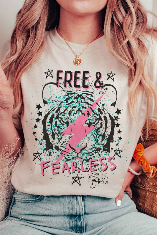 Free & Fearless Tiger Graphic T-Shirt