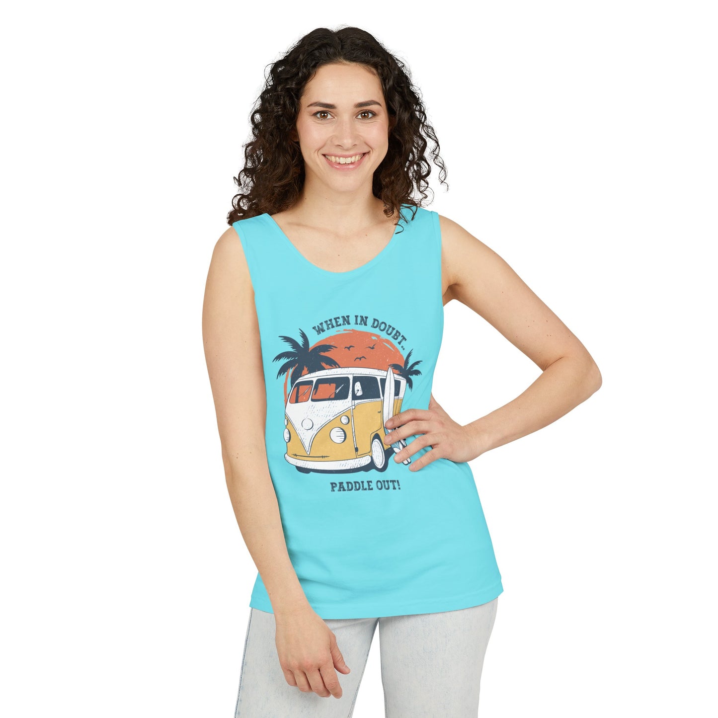 When in Doubt, Paddle Out! Comfort Colors Tank