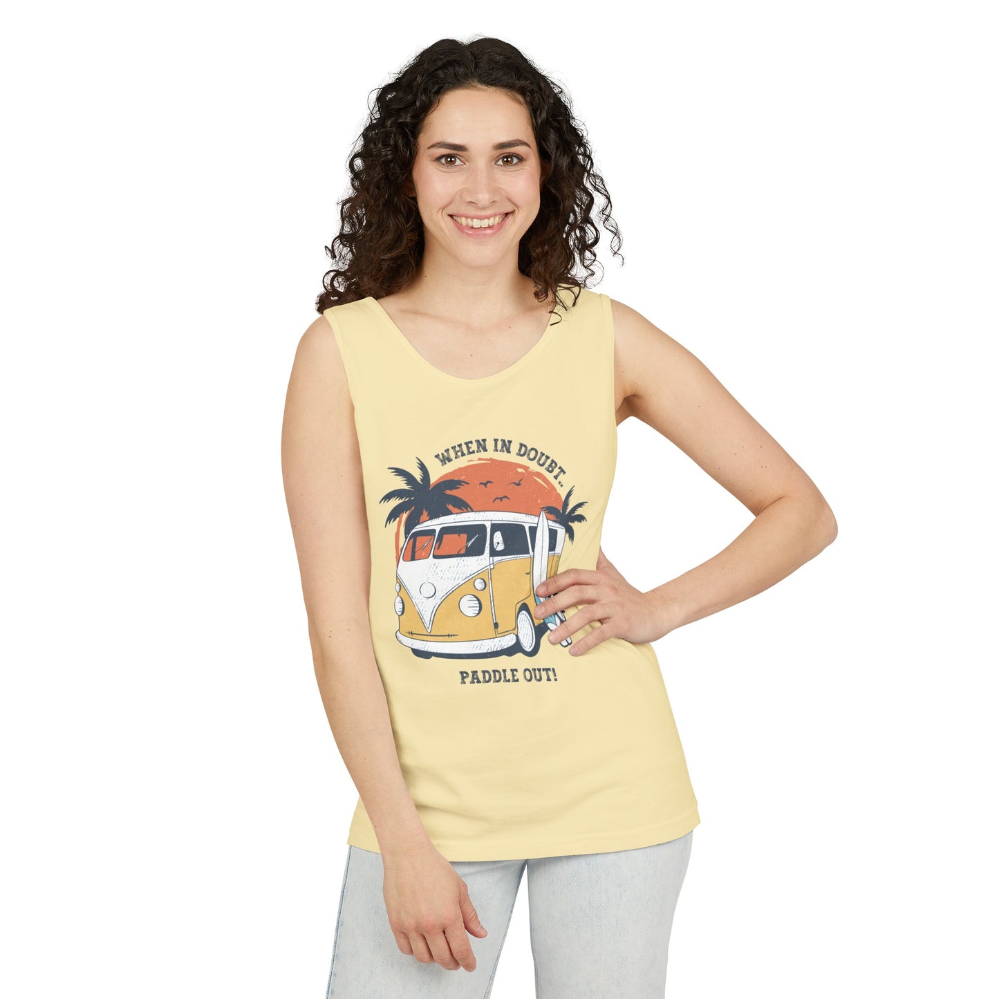 When in Doubt, Paddle Out! Comfort Colors Tank