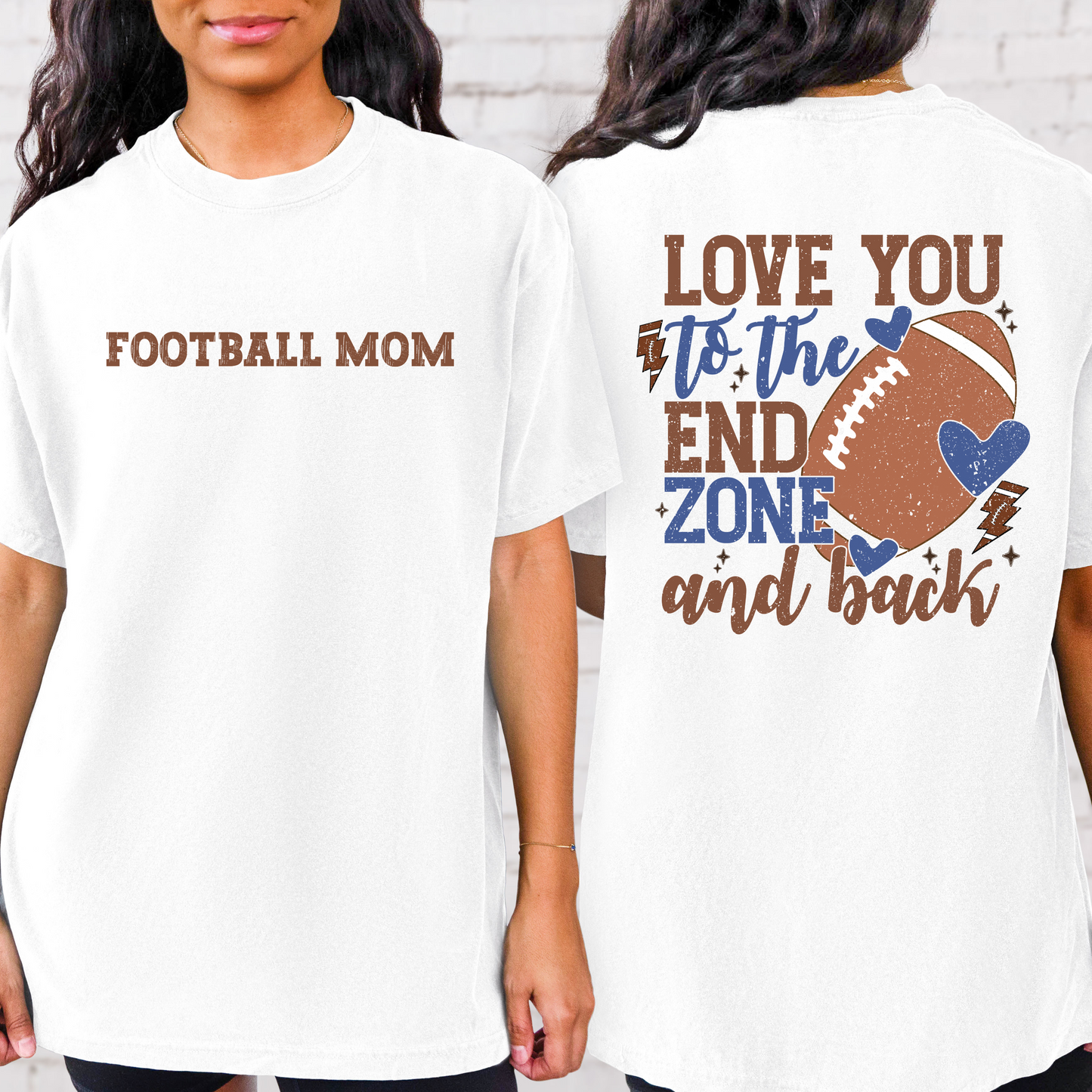 Football Mom- Comfort Colors Graphic Tee