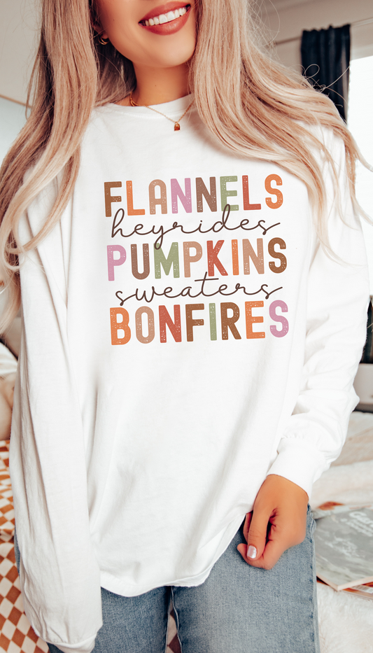 Fall is my Favorite Season- Comfort Colors Long Sleeve Graphic Tee