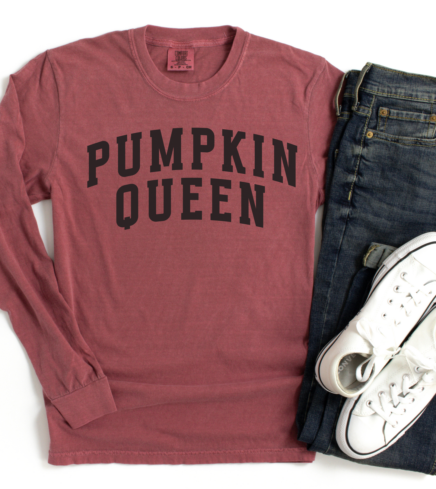 Pumpkin Queen- Comfort Colors Long Sleeve Graphic Tee