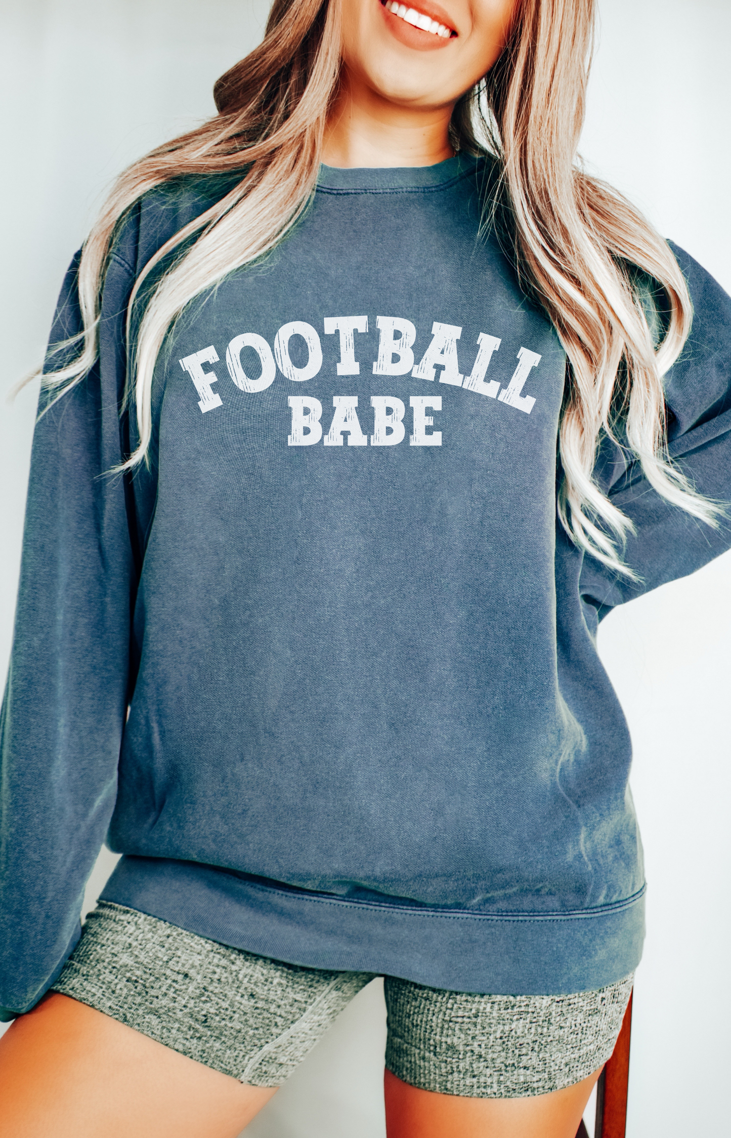 Football Babe- Comfort Colors Sweatshirt