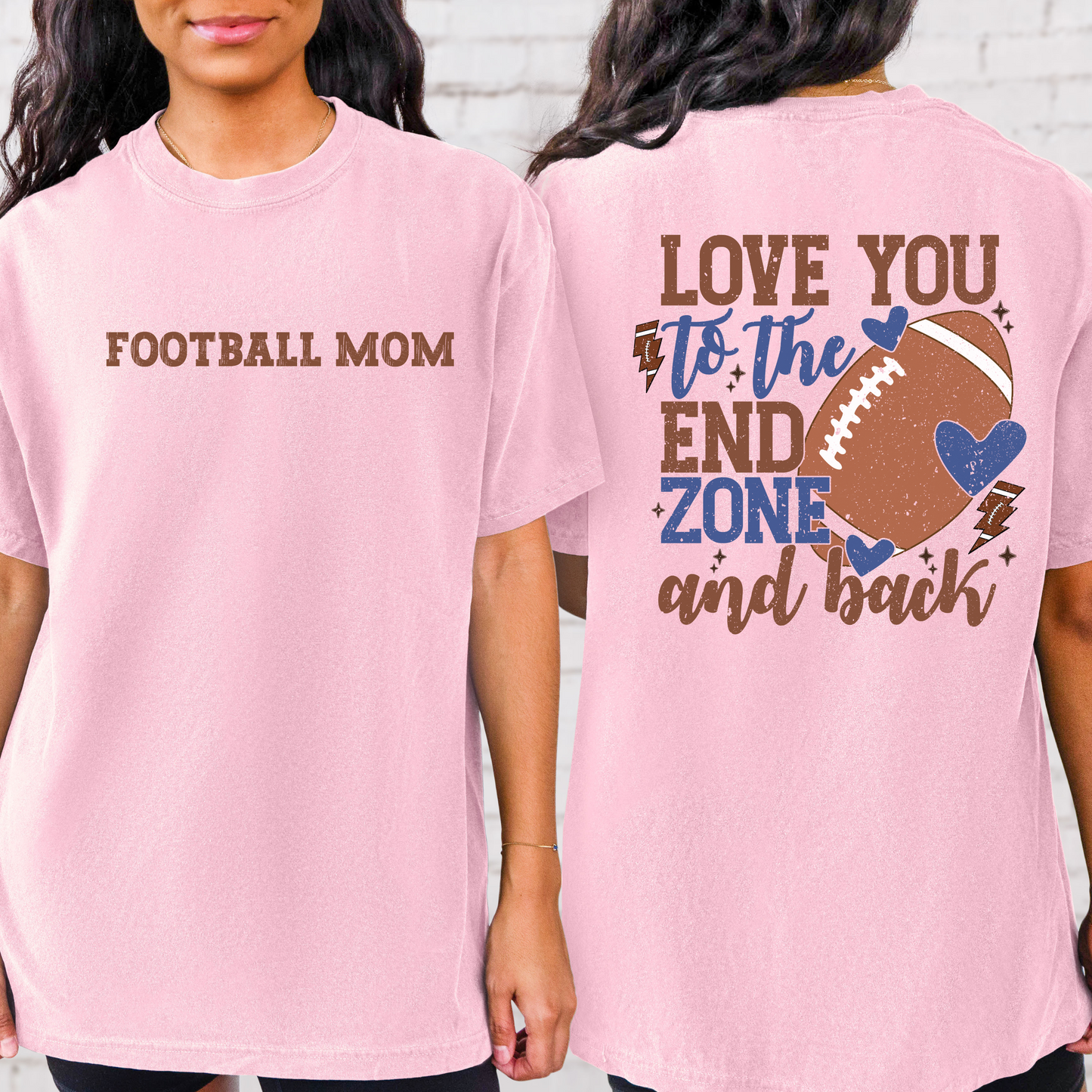 Football Mom- Comfort Colors Graphic Tee