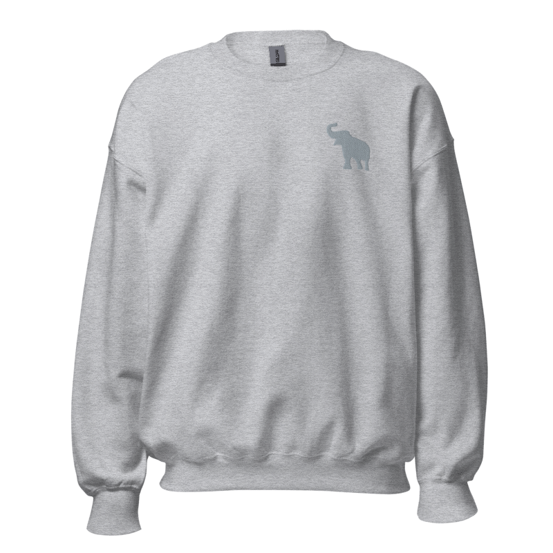 Embroidered Elephant Gildan Sweatshirt