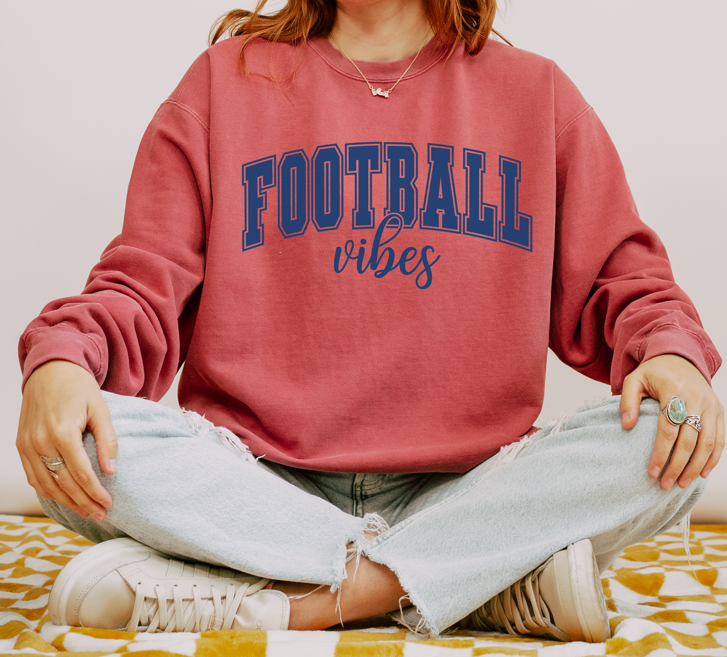 Football Vibes- Comfort Colors Sweatshirt