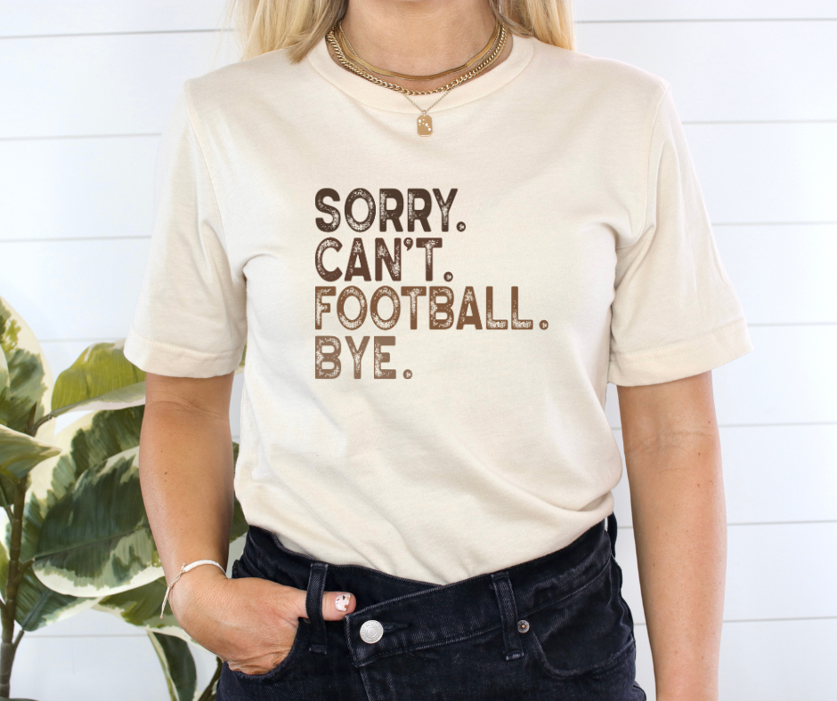 Sorry. Can't. Football. Bye.