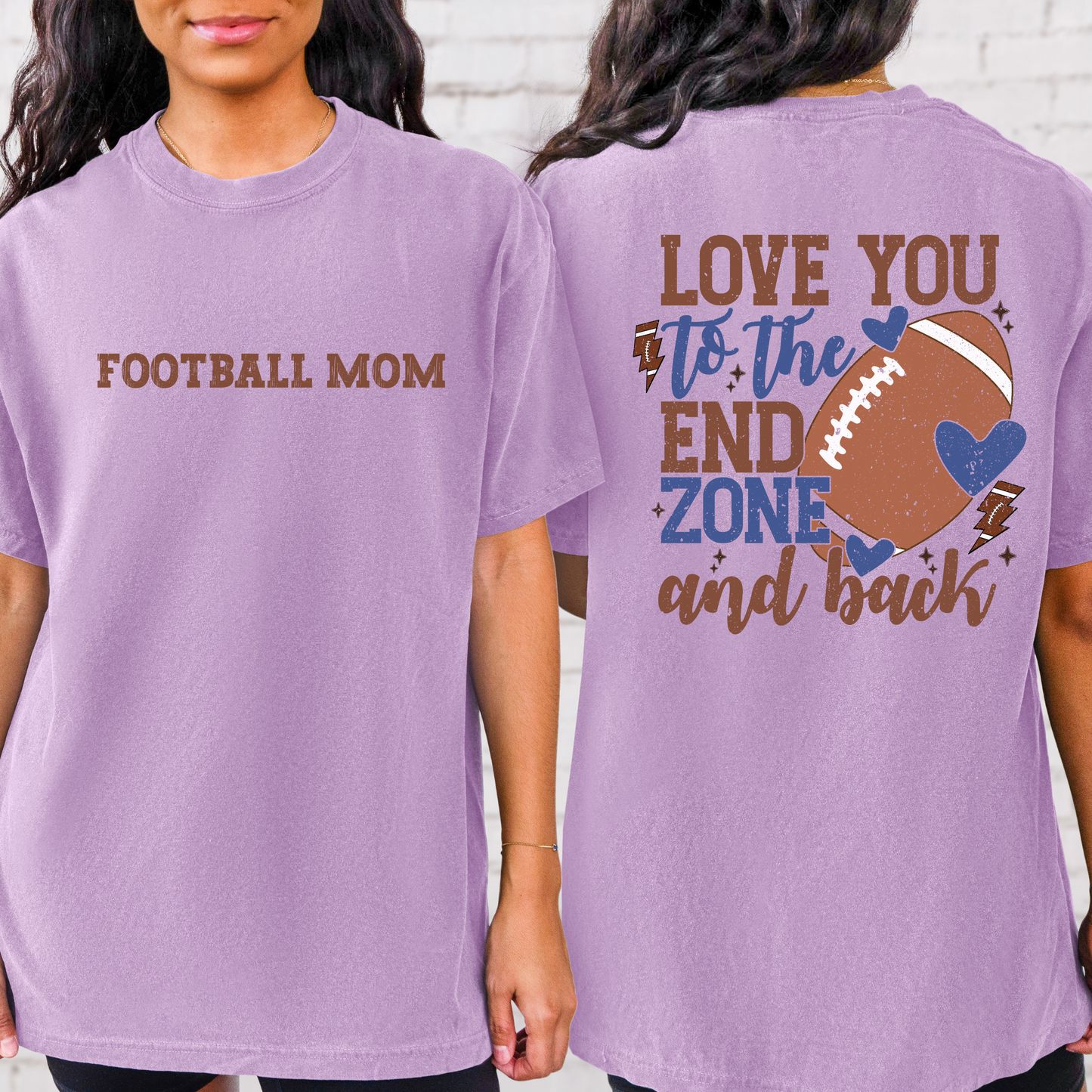 Football Mom- Comfort Colors Graphic Tee