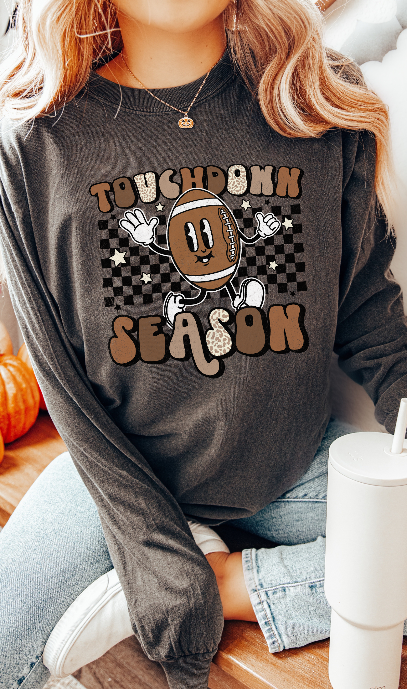 Touchdown Season- Comfort Colors Long Sleeve Graphic Tee