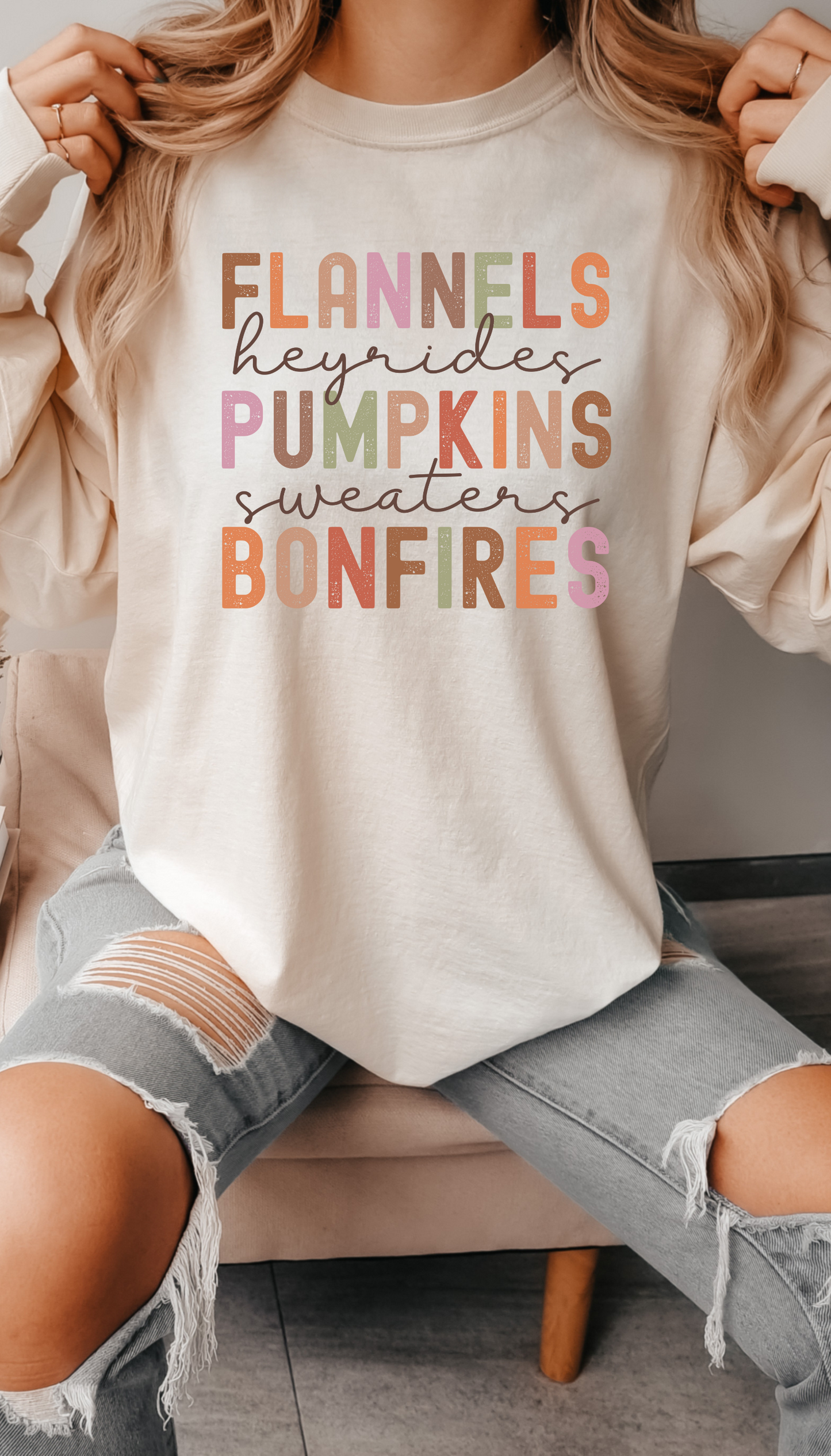 Fall is my Favorite Season- Comfort Colors Long Sleeve Graphic Tee