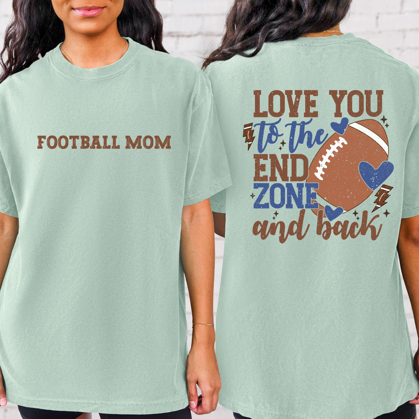 Football Mom- Comfort Colors Graphic Tee