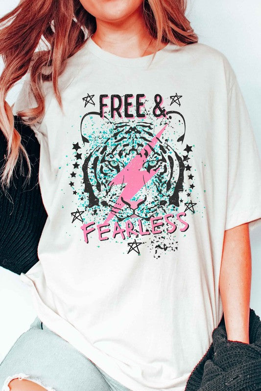 Free & Fearless Tiger Graphic T-Shirt