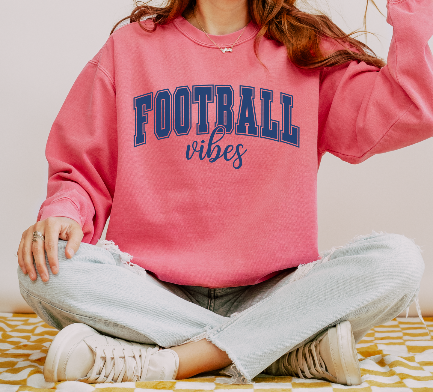 Football Vibes- Comfort Colors Sweatshirt