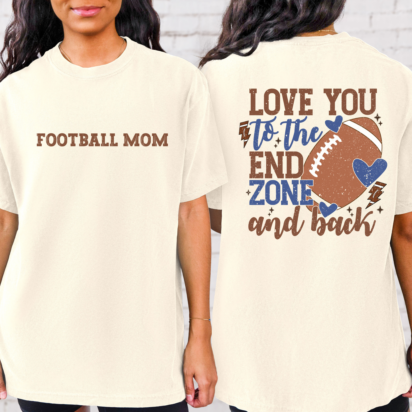 Football Mom- Comfort Colors Graphic Tee