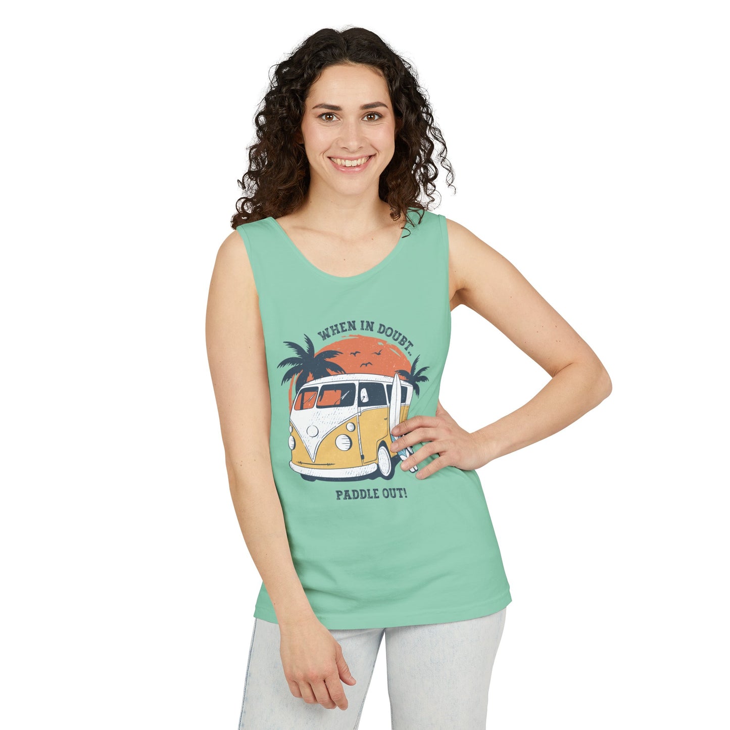 When in Doubt, Paddle Out! Comfort Colors Tank