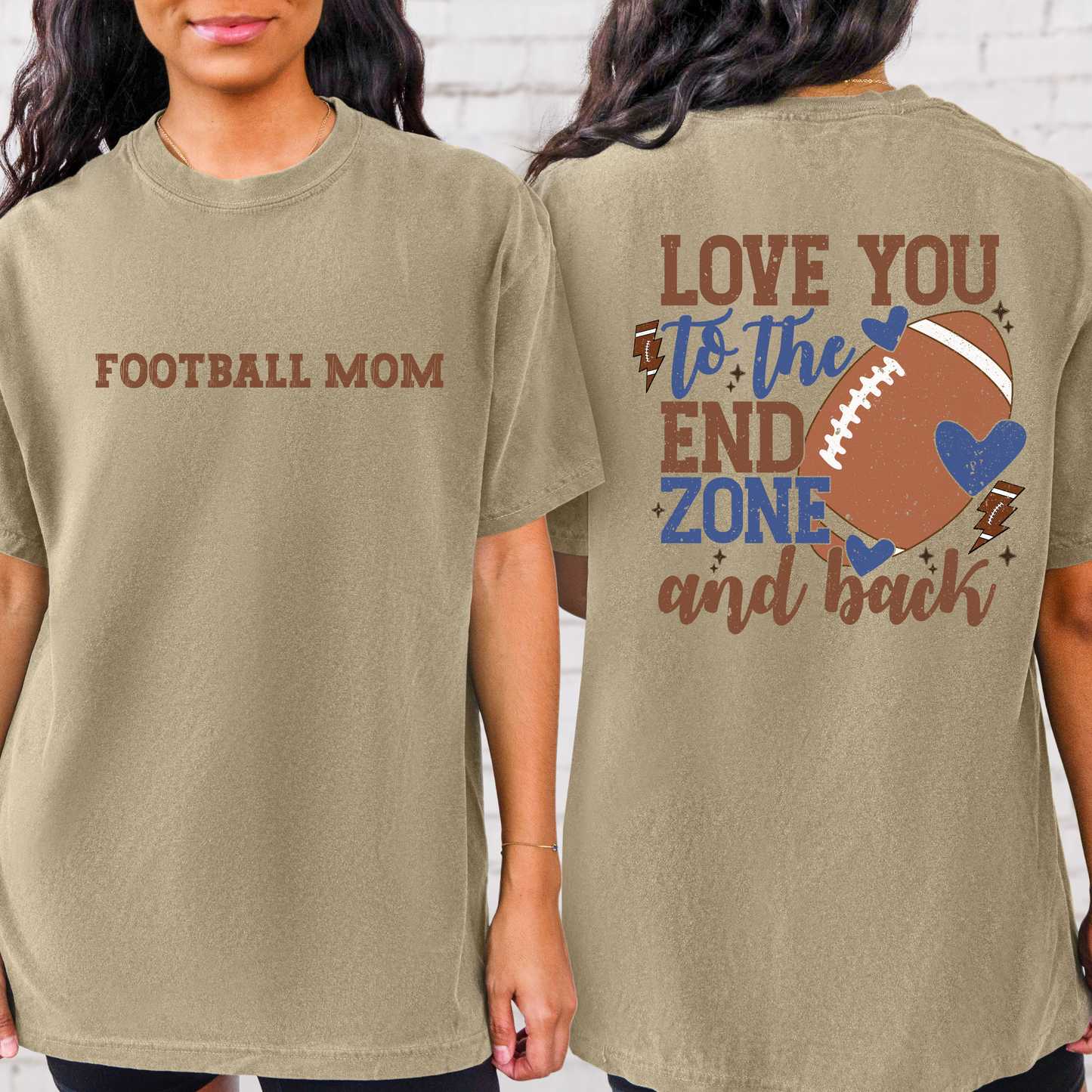 Football Mom- Comfort Colors Graphic Tee