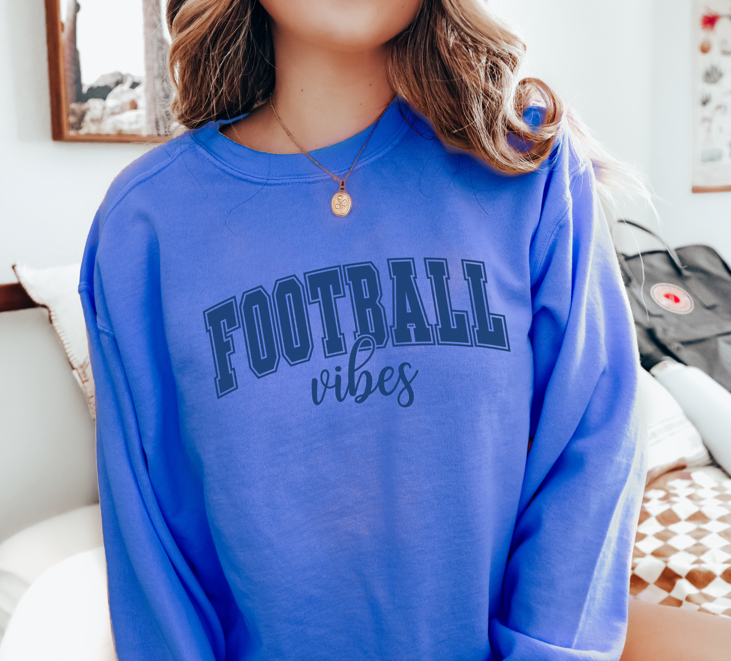 Football Vibes- Comfort Colors Sweatshirt