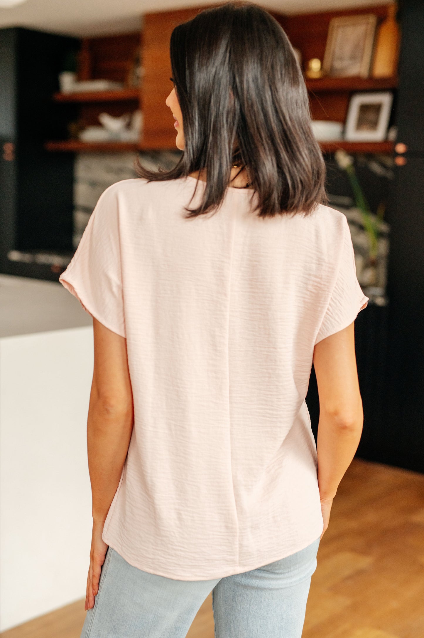 Frequently Asked Questions V-Neck Top in Blush