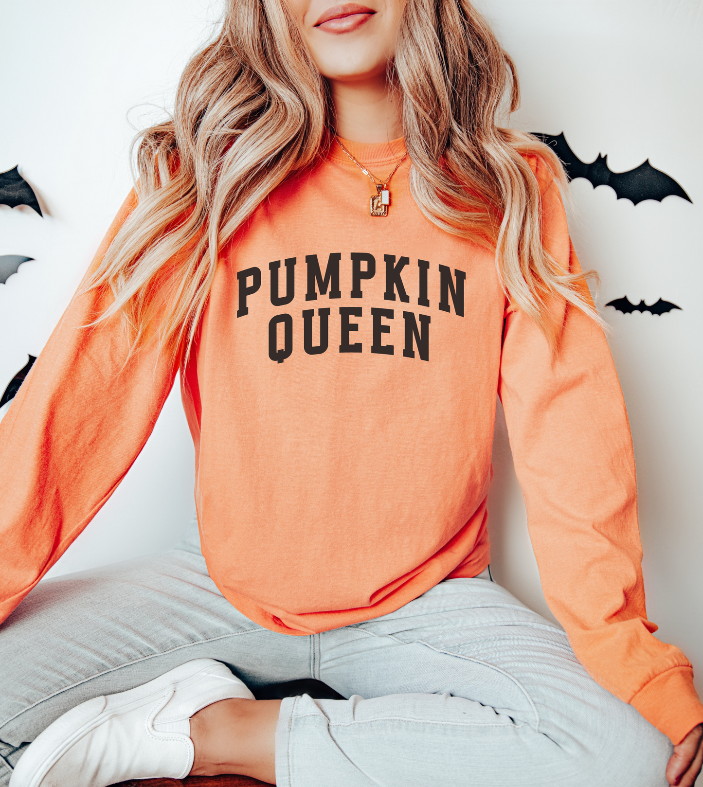 Pumpkin Queen- Comfort Colors Long Sleeve Graphic Tee