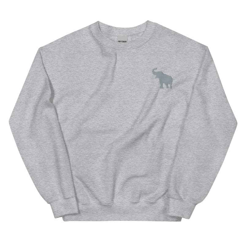 Embroidered Elephant Gildan Sweatshirt