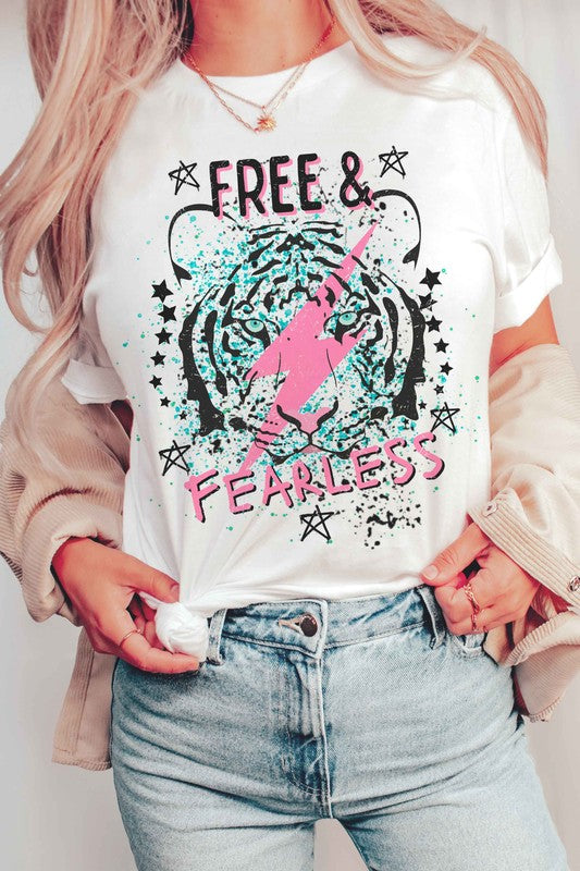 Free & Fearless Tiger Graphic T-Shirt