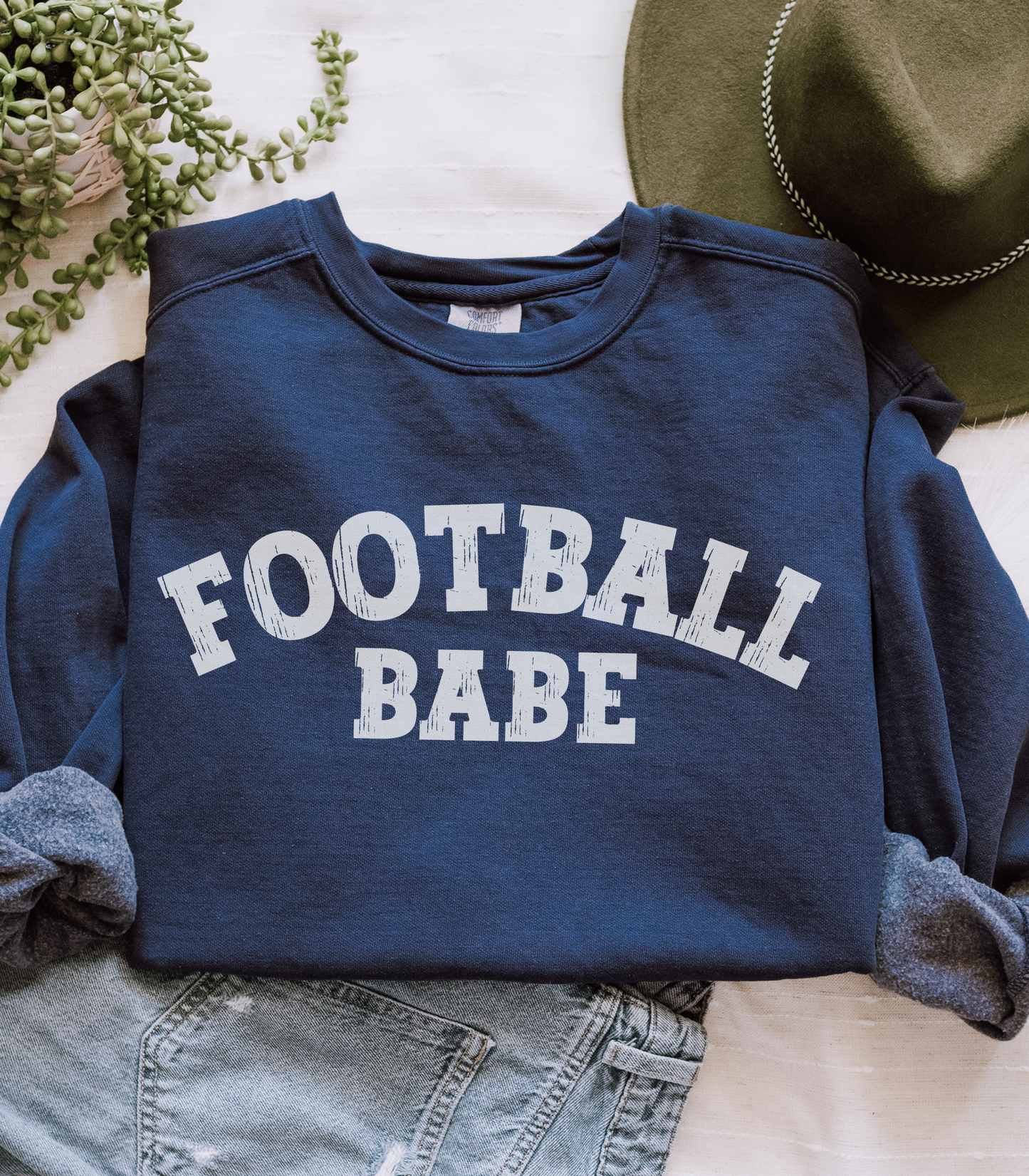 Football Babe- Comfort Colors Sweatshirt