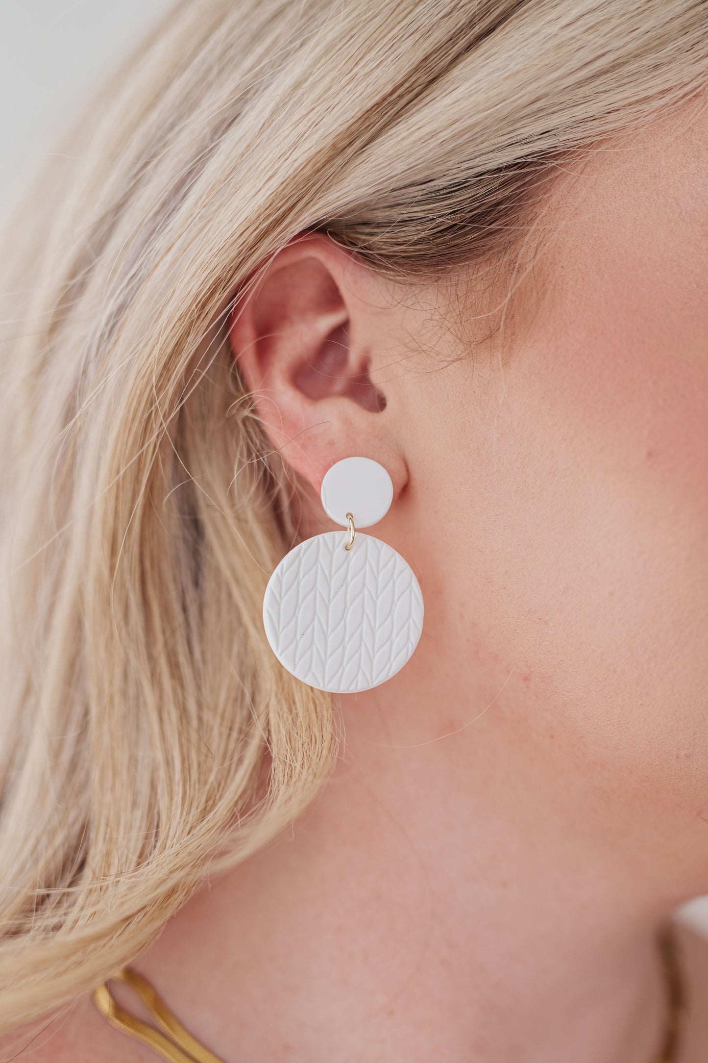 Falling Petals Earrings in Cream